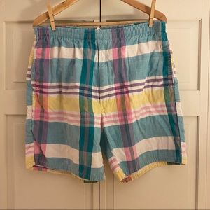 Vintage Woolrich pastel plaid dad shorts medium